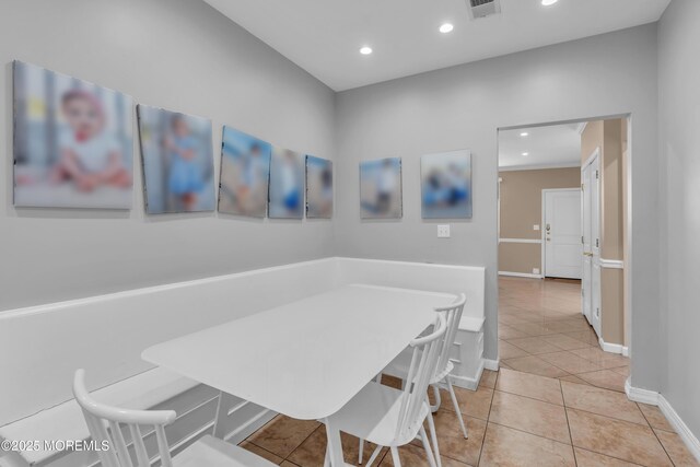 105 Shady Lane Dr, Lakewood, NJ 08701 - tiled dining room with recessed lighting and baseboards