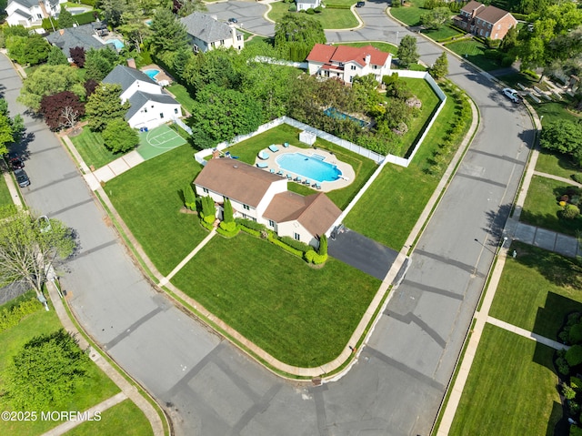 16 Bridle Dr, West Long Branch, NJ 07764 - aerial perspective of suburban area with a pool area