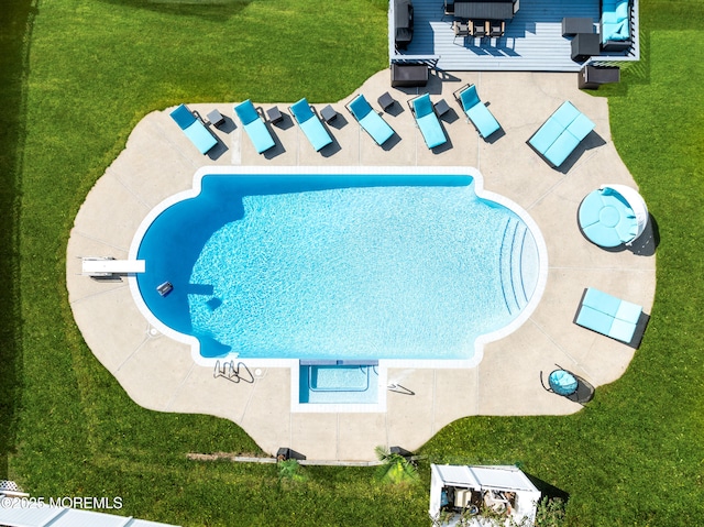 16 Bridle Dr, West Long Branch, NJ 07764 - view of pool with a yard