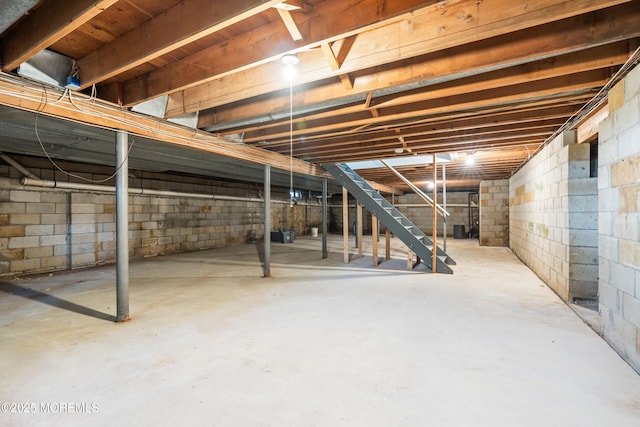 16 Bridle Dr, West Long Branch, NJ 07764 - unfinished basement featuring stairway