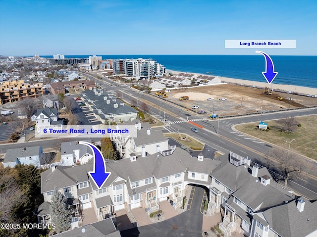 6 Tower Rd, Long Branch, NJ 07740 - drone / aerial view of a large body of water