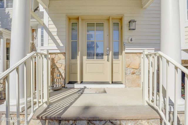 6 Tower Rd, Long Branch, NJ 07740 - entrance to property featuring stone siding