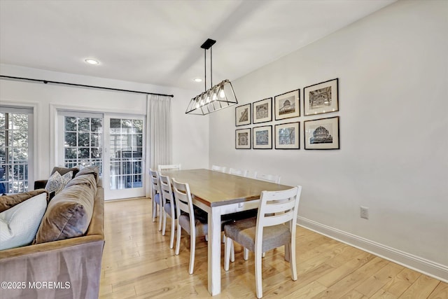6 Tower Rd, Long Branch, NJ 07740 - dining area featuring light wood finished floors, recessed lighting, and baseboards