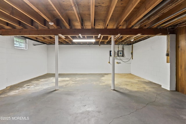 205 Edgemere Dr, Toms River, NJ 08755 - basement featuring concrete block wall and electric panel