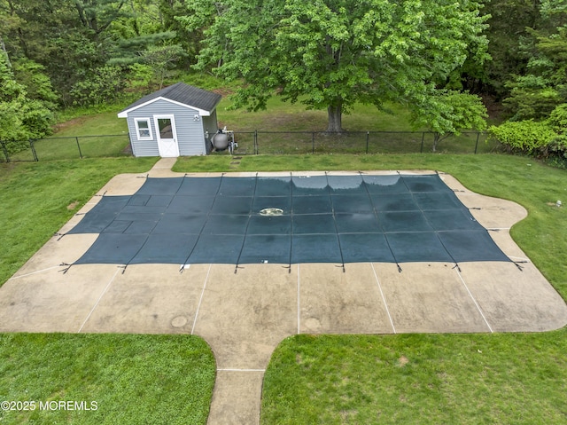 205 Edgemere Dr, Toms River, NJ 08755 - view of pool featuring an outdoor structure and a patio