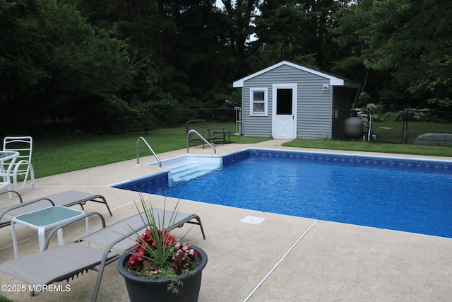 205 Edgemere Dr, Toms River, NJ 08755 - view of pool with an outdoor structure and a patio