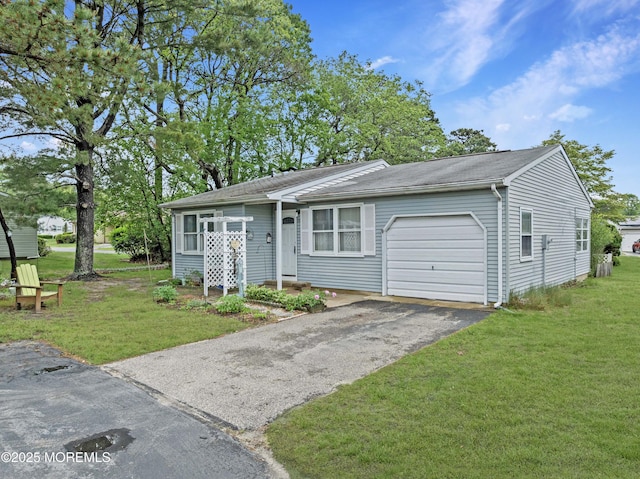 80 Falmouth Ave Unit 72, Whiting, NJ 08759 - view of front facade featuring an attached garage, a front yard, asphalt driveway, and roof with shingles