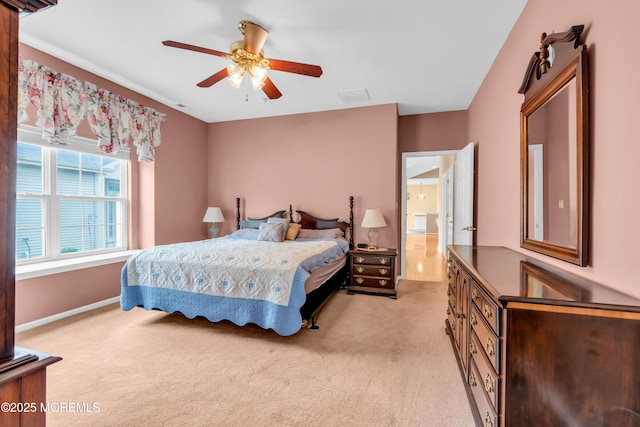 4 Saxony Cir, Manchester, NJ 08759 - bedroom with light colored carpet, baseboards, and a ceiling fan