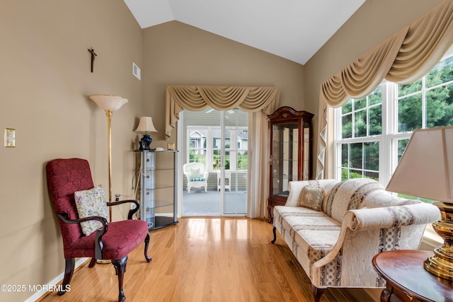 4 Saxony Cir, Manchester, NJ 08759 - sitting room featuring lofted ceiling and wood finished floors