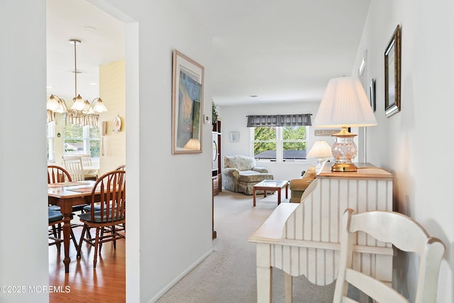 39 Patmore Rd, Brick, NJ 08724 - hall featuring a chandelier and baseboards