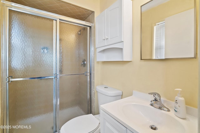 39 Patmore Rd, Brick, NJ 08724 - bathroom with toilet, a stall shower, and vanity