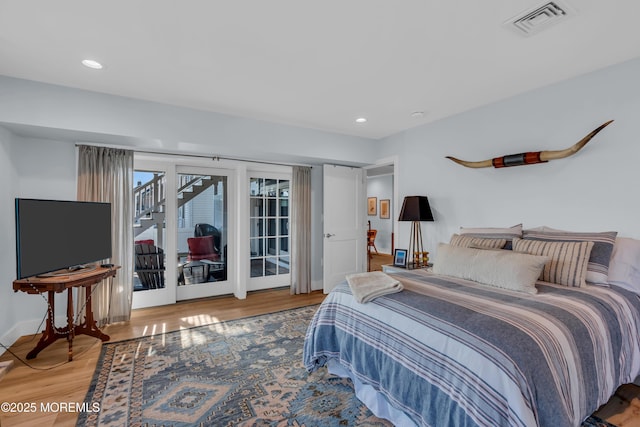 1709 Certainty Dr, Point Pleasant, NJ 08742 - bedroom with access to outside, wood finished floors, baseboards, and recessed lighting