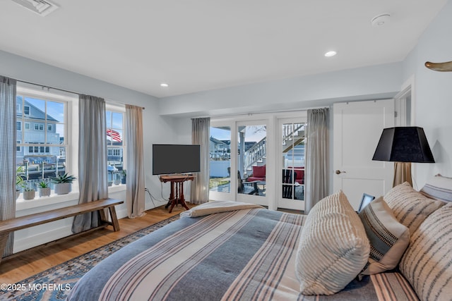 1709 Certainty Dr, Point Pleasant, NJ 08742 - bedroom featuring access to outside, light wood-type flooring, and recessed lighting