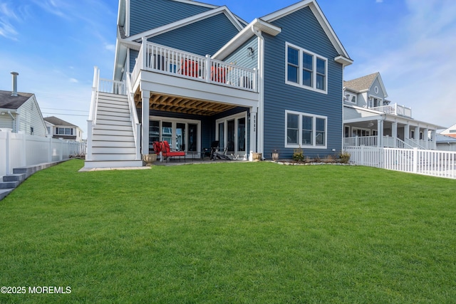 1709 Certainty Dr, Point Pleasant, NJ 08742 - back of house with stairs, a patio, and a deck