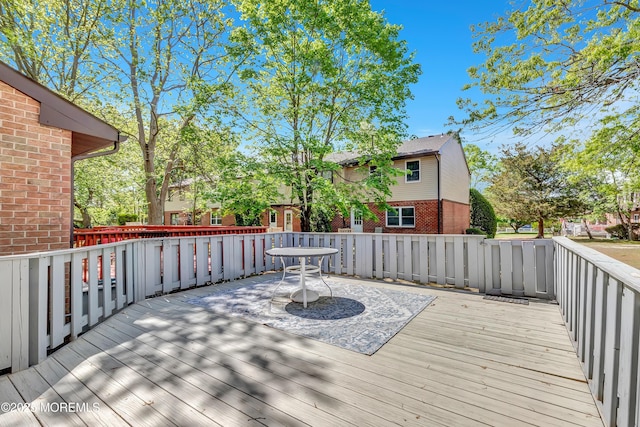 view of wooden deck