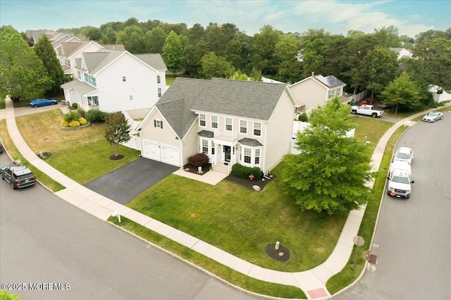 aerial view of residential area