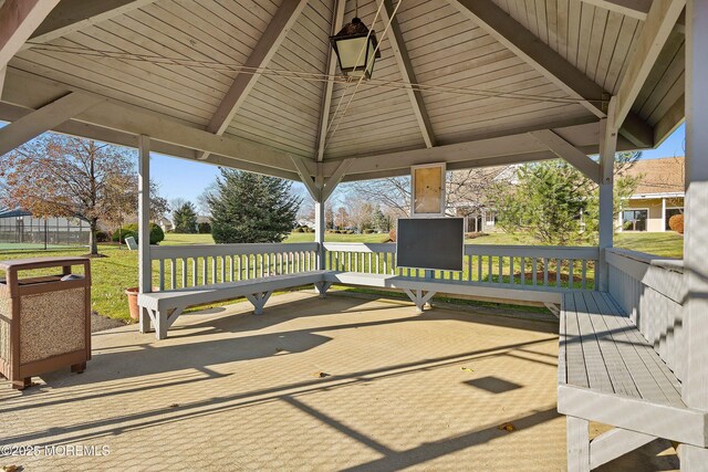 36C Canterbury Dr, Monroe, NJ 08831 - wooden deck with a gazebo and a yard
