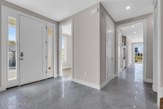14 Blue River Way, Lakewood, NJ 08701 - entryway with baseboards, recessed lighting, and concrete flooring