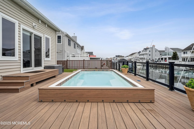 deck featuring a residential view
