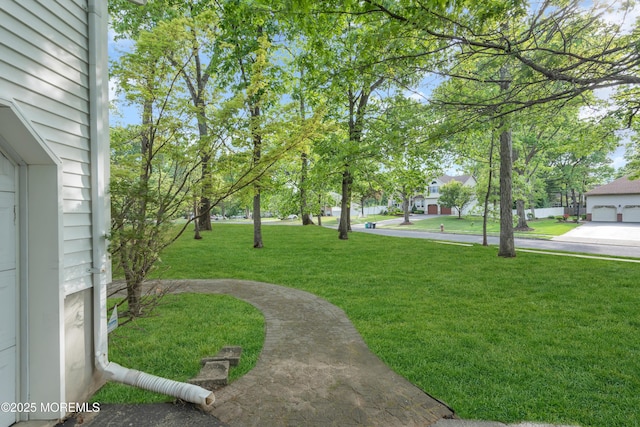 view of grassy yard