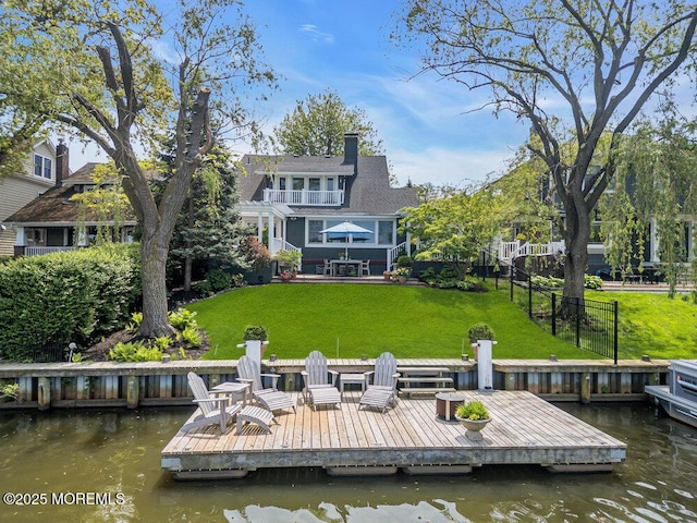 7 Sunset Dr, Asbury Park, NJ 07712 - dock with a water view
