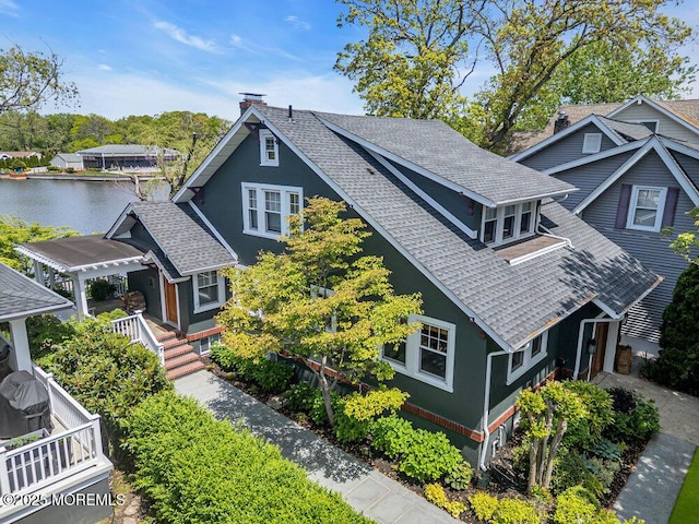 7 Sunset Dr, Asbury Park, NJ 07712 - aerial view of property and surrounding area with a large body of water