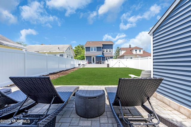view of patio / terrace featuring a residential view