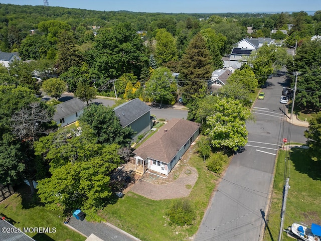 14 E Ave, Atlantic Highlands, NJ 07716 - aerial view of a heavily wooded area