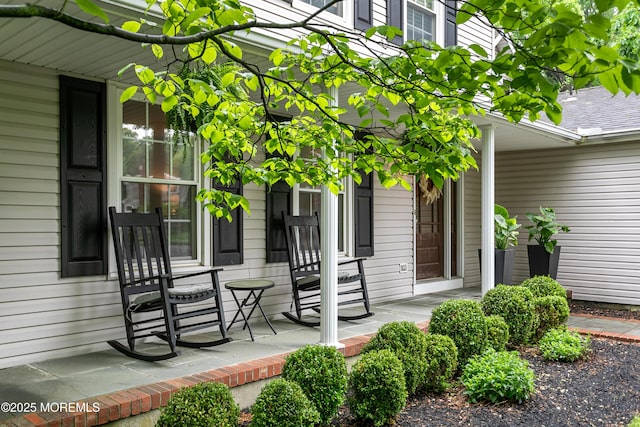 view of patio / terrace featuring covered porch