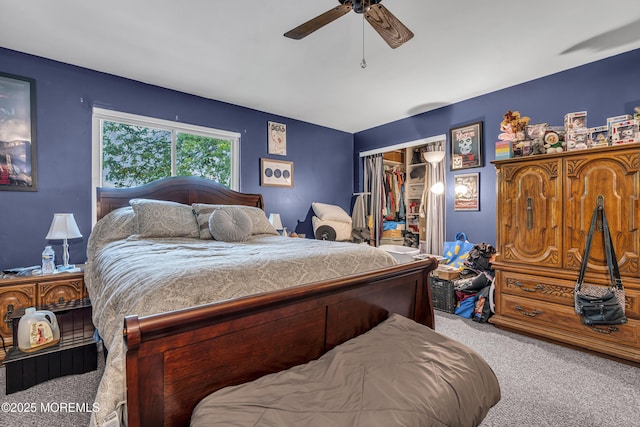 65 Creek Rd Unit 419, Brick, NJ 08724 - carpeted bedroom with a closet and ceiling fan