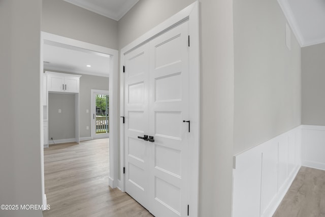 1808 2nd Ave, Toms River, NJ 08757 - hallway featuring ornamental molding and light wood finished floors