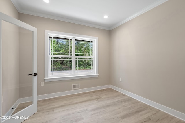 1808 2nd Ave, Toms River, NJ 08757 - empty room featuring crown molding, recessed lighting, and light wood-style flooring