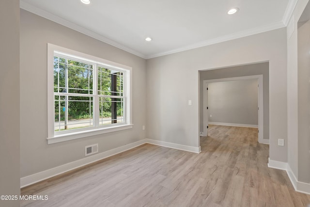 1808 2nd Ave, Toms River, NJ 08757 - unfurnished room featuring crown molding, light wood-type flooring, and recessed lighting