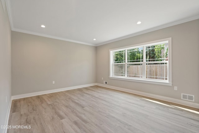 1808 2nd Ave, Toms River, NJ 08757 - empty room with wood finished floors, ornamental molding, and recessed lighting