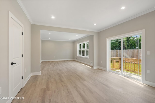 1808 2nd Ave, Toms River, NJ 08757 - unfurnished room featuring light wood finished floors, recessed lighting, and ornamental molding