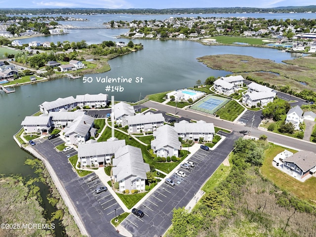 50 Valentine St Unit 14B, Monmouth Beach, NJ 07750 - aerial view of residential area featuring a nearby body of water