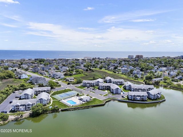 50 Valentine St Unit 14B, Monmouth Beach, NJ 07750 - aerial view of residential area featuring a large body of water