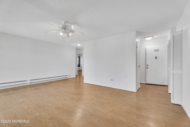 50 Valentine St Unit 14B, Monmouth Beach, NJ 07750 - unfurnished room with a baseboard radiator, light wood-style flooring, and ceiling fan