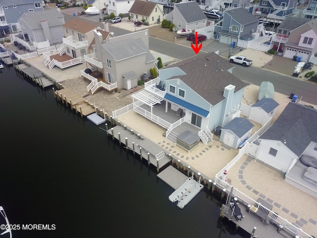 52 Benjamin Blvd, Manahawkin, NJ 08050 - aerial view of residential area with a large body of water
