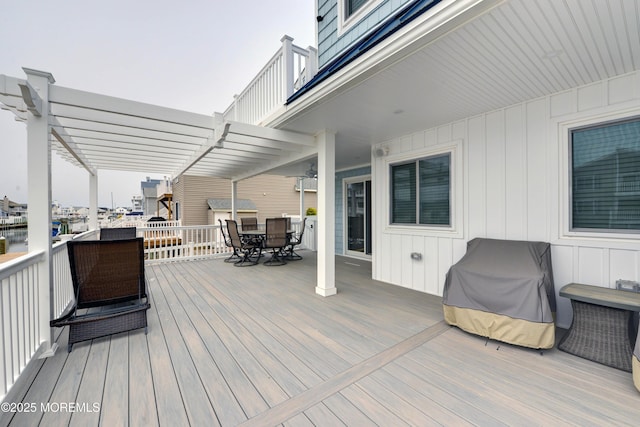 52 Benjamin Blvd, Manahawkin, NJ 08050 - deck with outdoor dining space and a water view