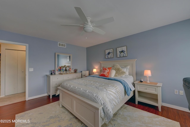 52 Benjamin Blvd, Manahawkin, NJ 08050 - bedroom with wood finished floors, baseboards, and ceiling fan
