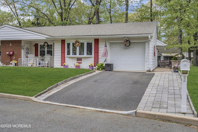 2 Oregon Dr Unit A, Whiting, NJ 08759 - single story home with an attached garage, a porch, a front lawn, and driveway