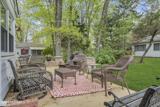 2 Oregon Dr Unit A, Whiting, NJ 08759 - view of patio / terrace with view of scattered trees