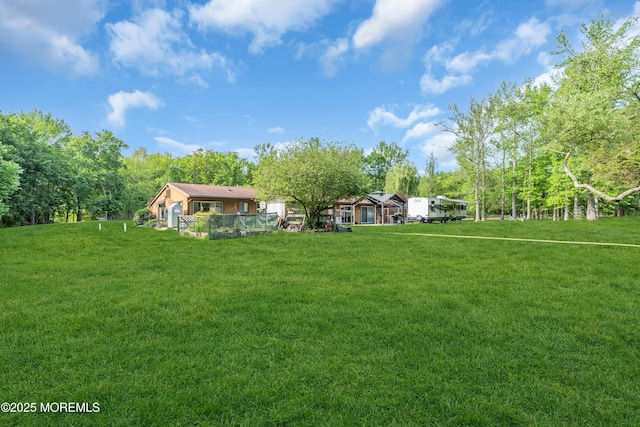 view of grassy yard