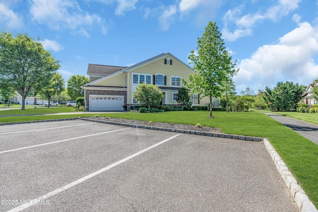 11 Aspen Ln, Tinton Falls, NJ 07724 - traditional-style home with uncovered parking, a front lawn, and brick siding