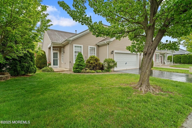 144 Sandpiper Rd, Barnegat, NJ 08005 - view of front of house with concrete driveway, a front lawn, and roof with shingles