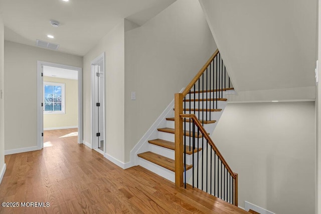 25 Blue River Way, Lakewood, NJ 08701 - staircase with wood finished floors, baseboards, and recessed lighting
