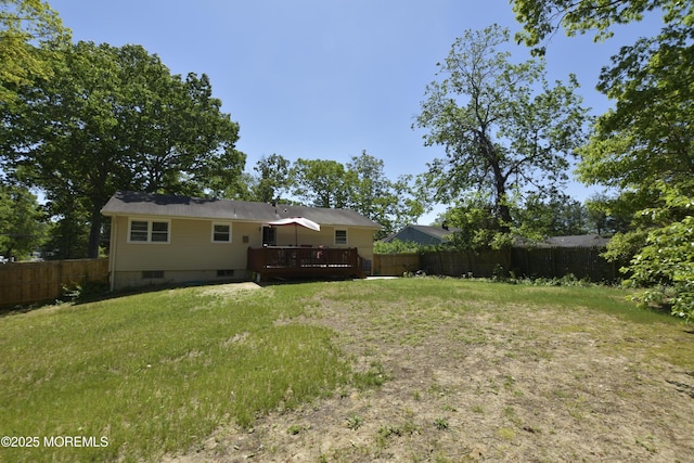 1595 Forge Pond Rd, Brick, NJ 08724 - view of yard with a wooden deck