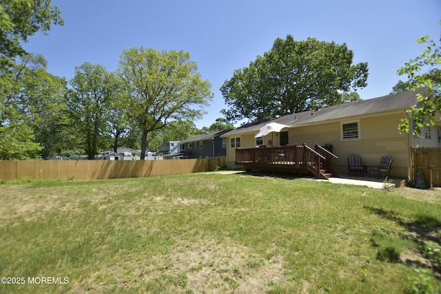 1595 Forge Pond Rd, Brick, NJ 08724 - view of yard with a deck and a patio area