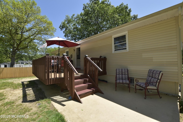 1595 Forge Pond Rd, Brick, NJ 08724 - view of patio featuring a deck